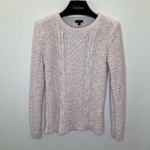 Talbots Supersoft Light Pink Cable Knit Sweater
